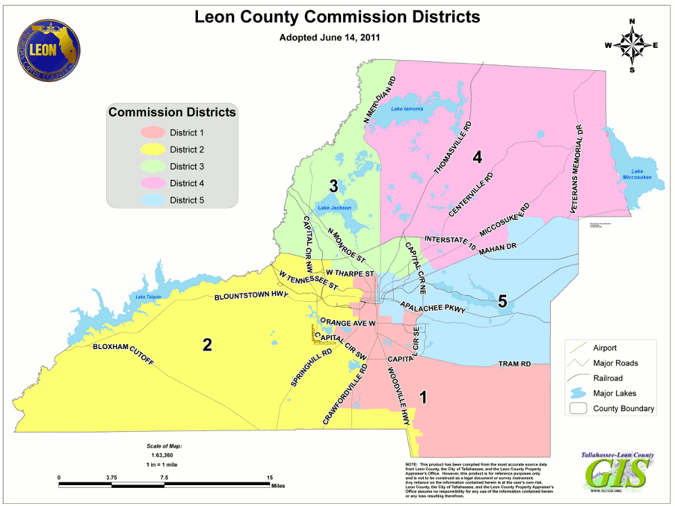 Leon County Commission District Map